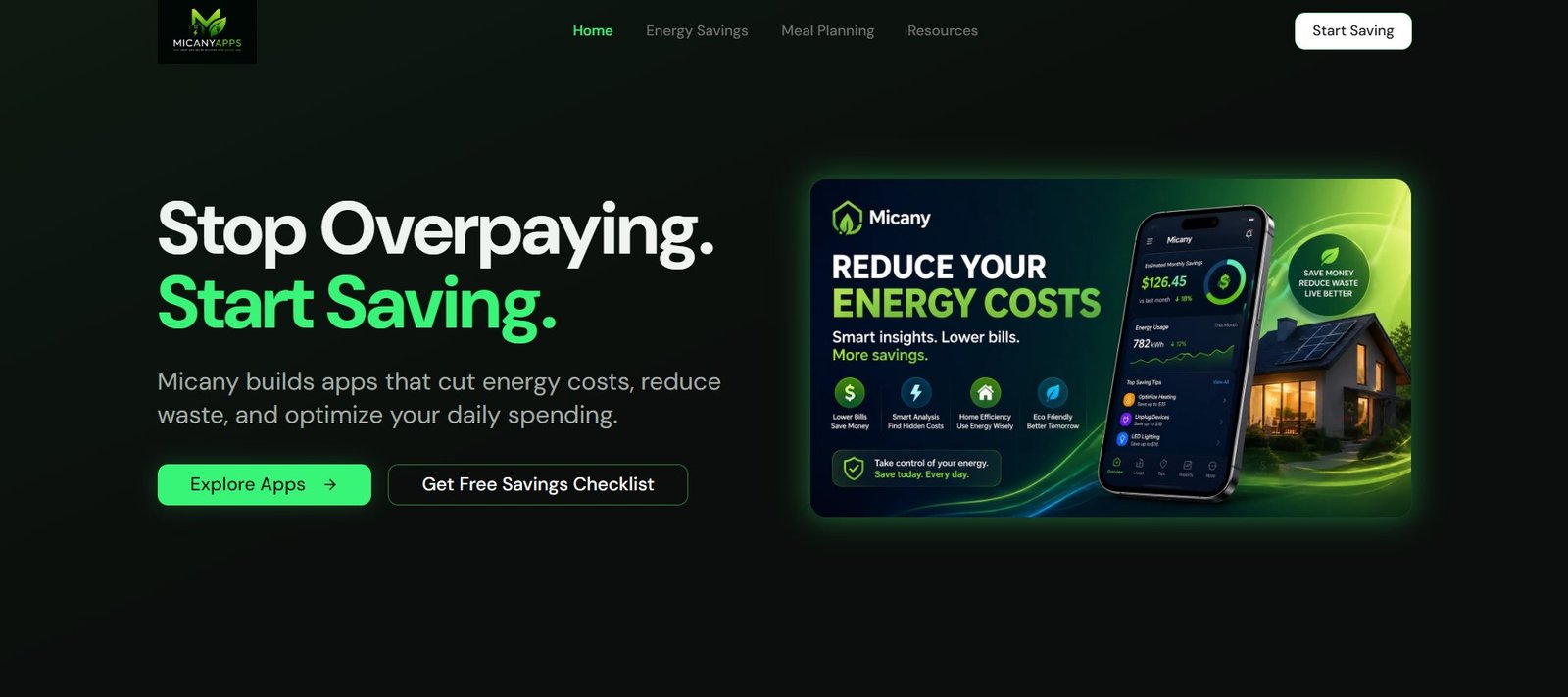 BillSense energy cost reducer app screenshot